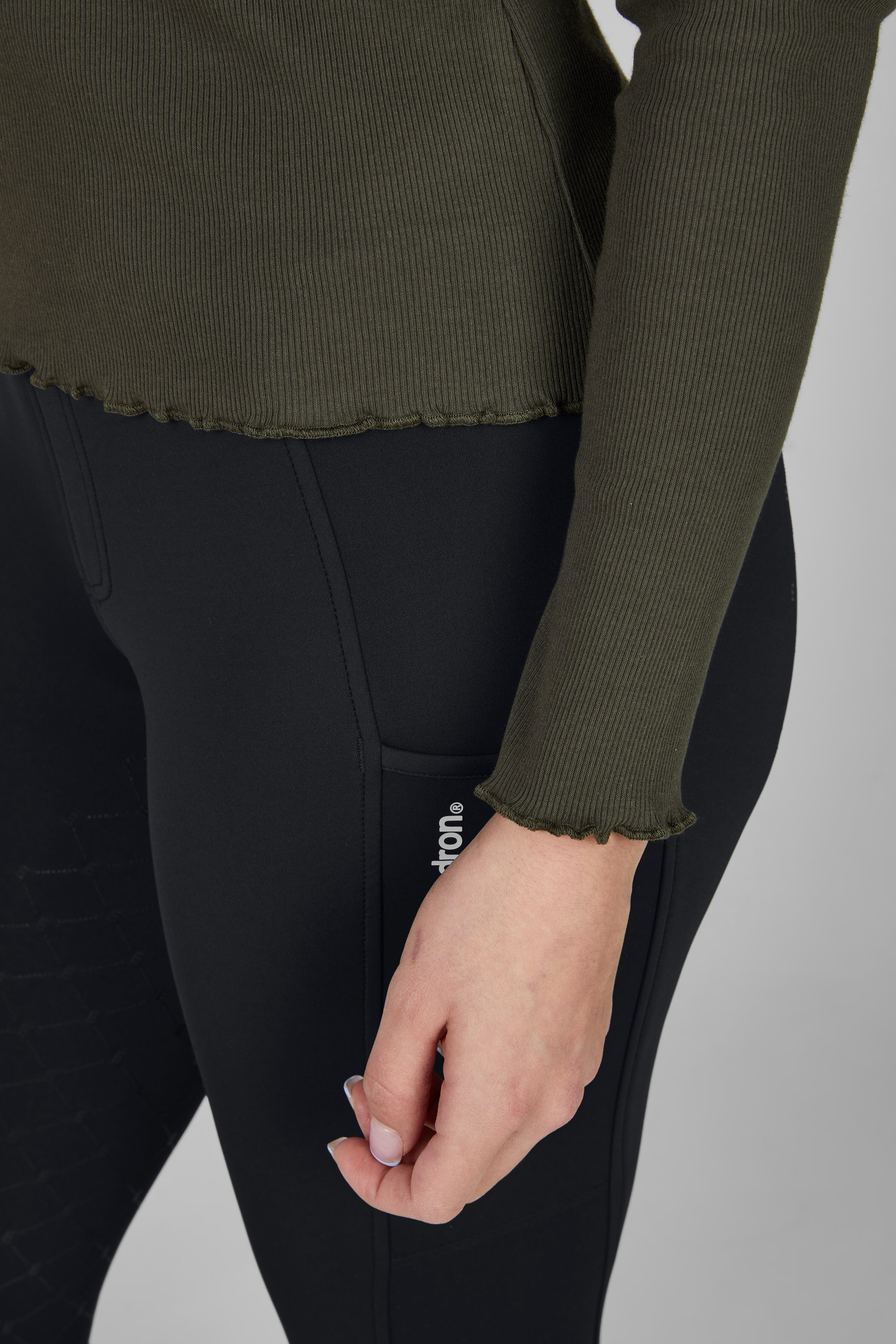 Rollkragenshirt Damen Rib Dynamic deep green 6/7