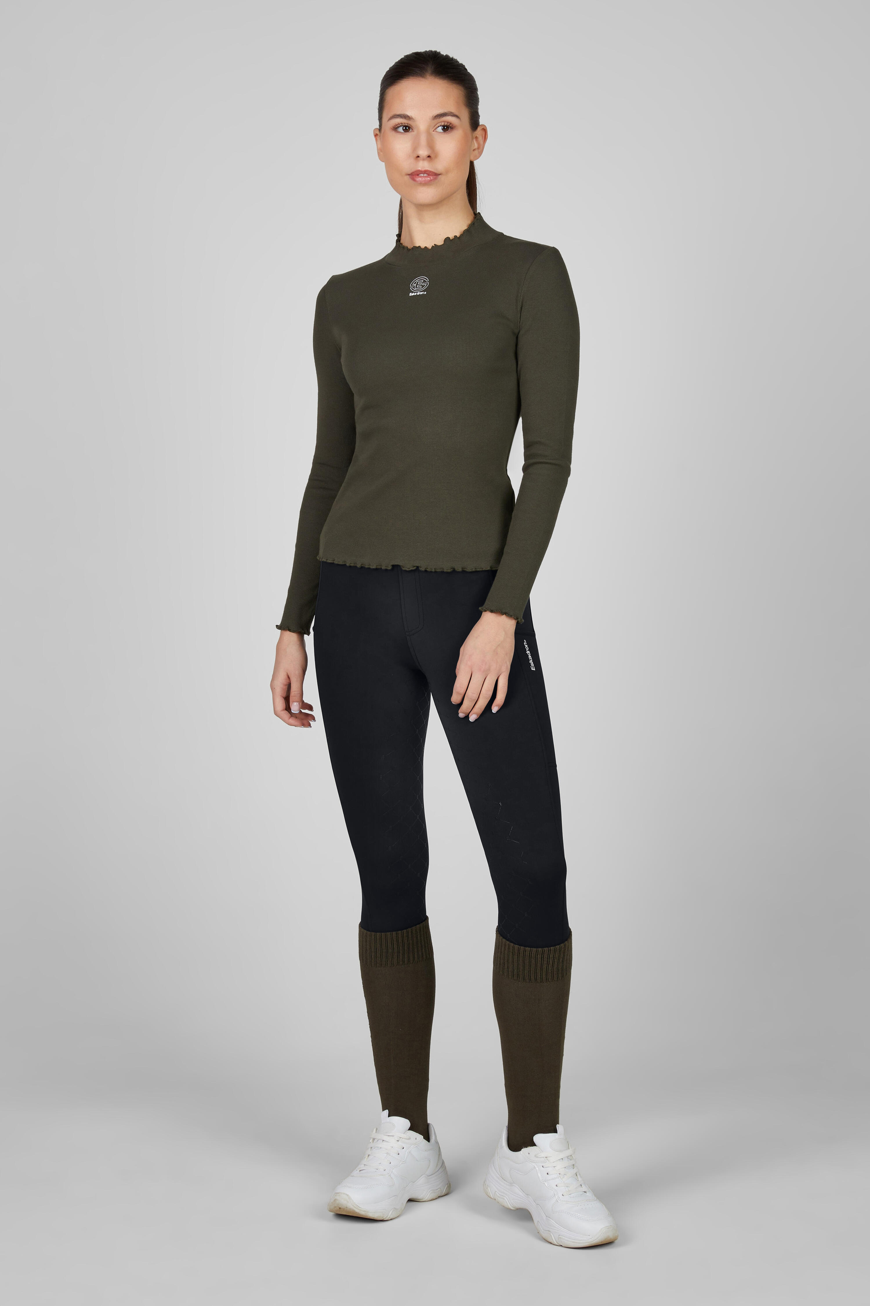 Rollkragenshirt Damen Rib Dynamic deep green 2/7