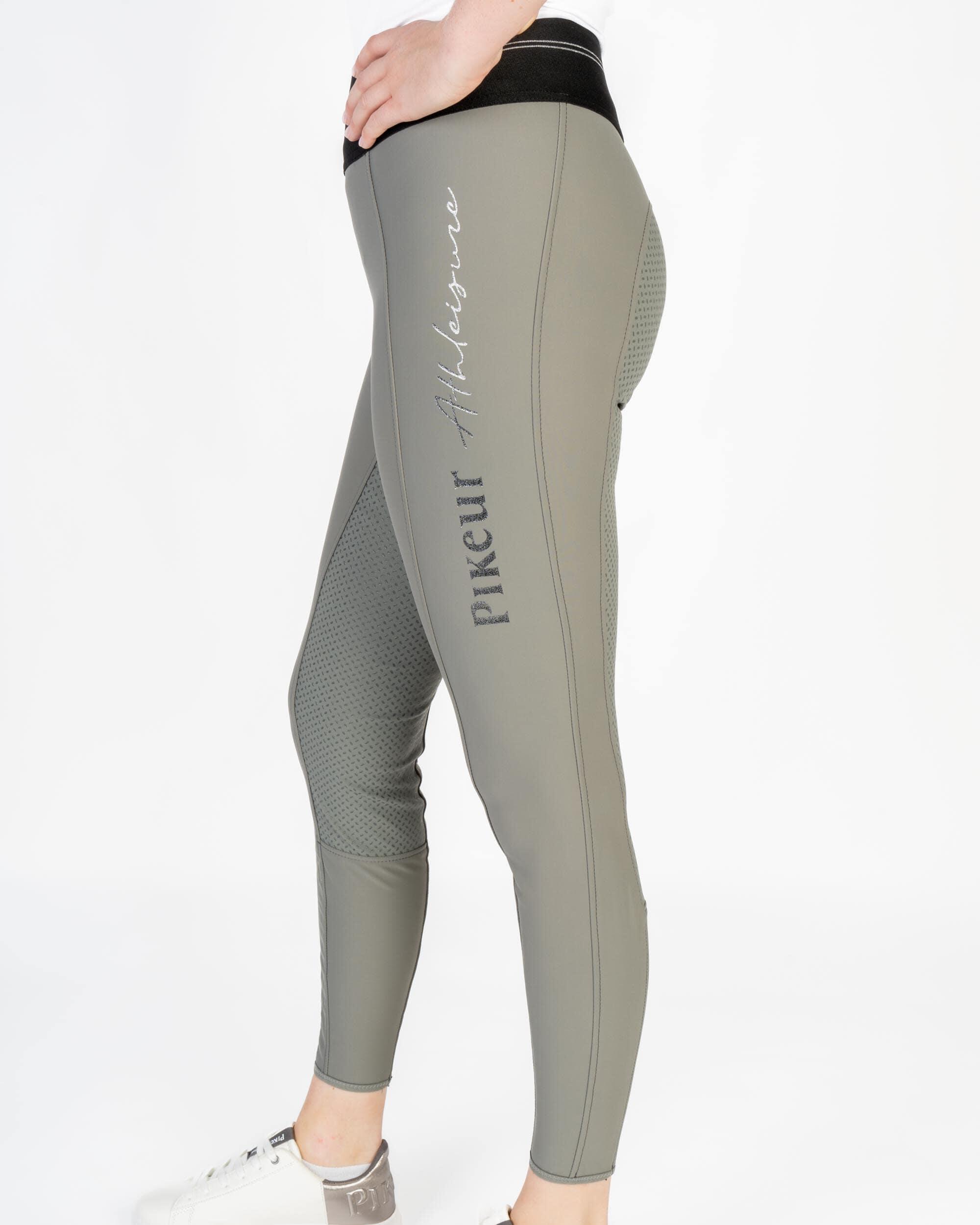 Reitleggings Damen Gia Athleisure Vollgrip grau 4/6