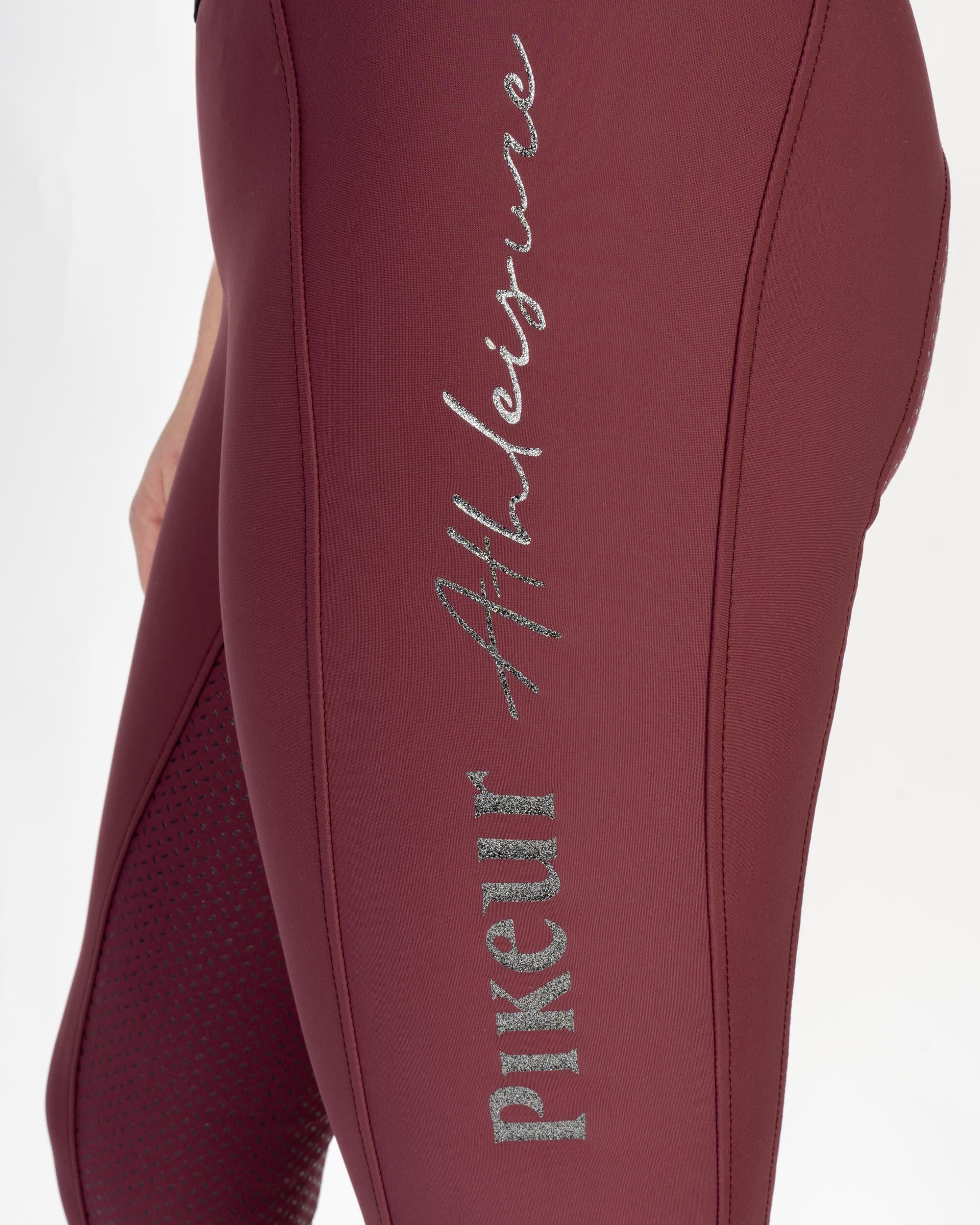 Reitleggings Damen Gia Athleisure Vollgrip bordeaux 2/6