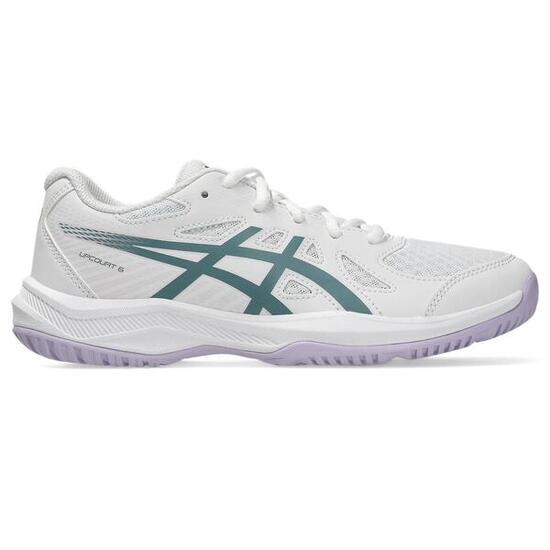 Chaussures Multisports Enfants - ASICS Upcourt 6 GS - White/FoggyTeal