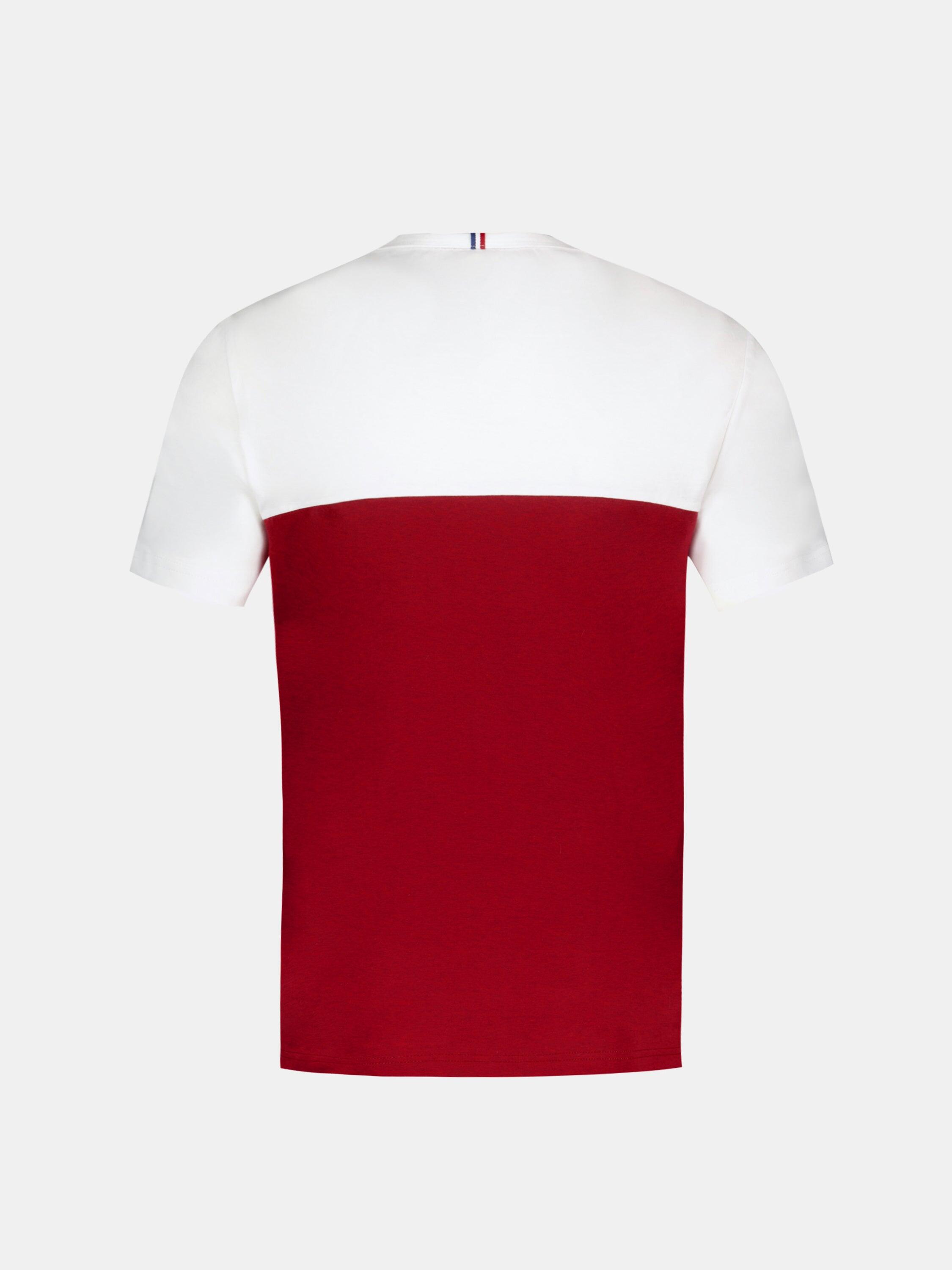 T-shirt en jersey de coton avec bande tricolore Tricolores 3/4