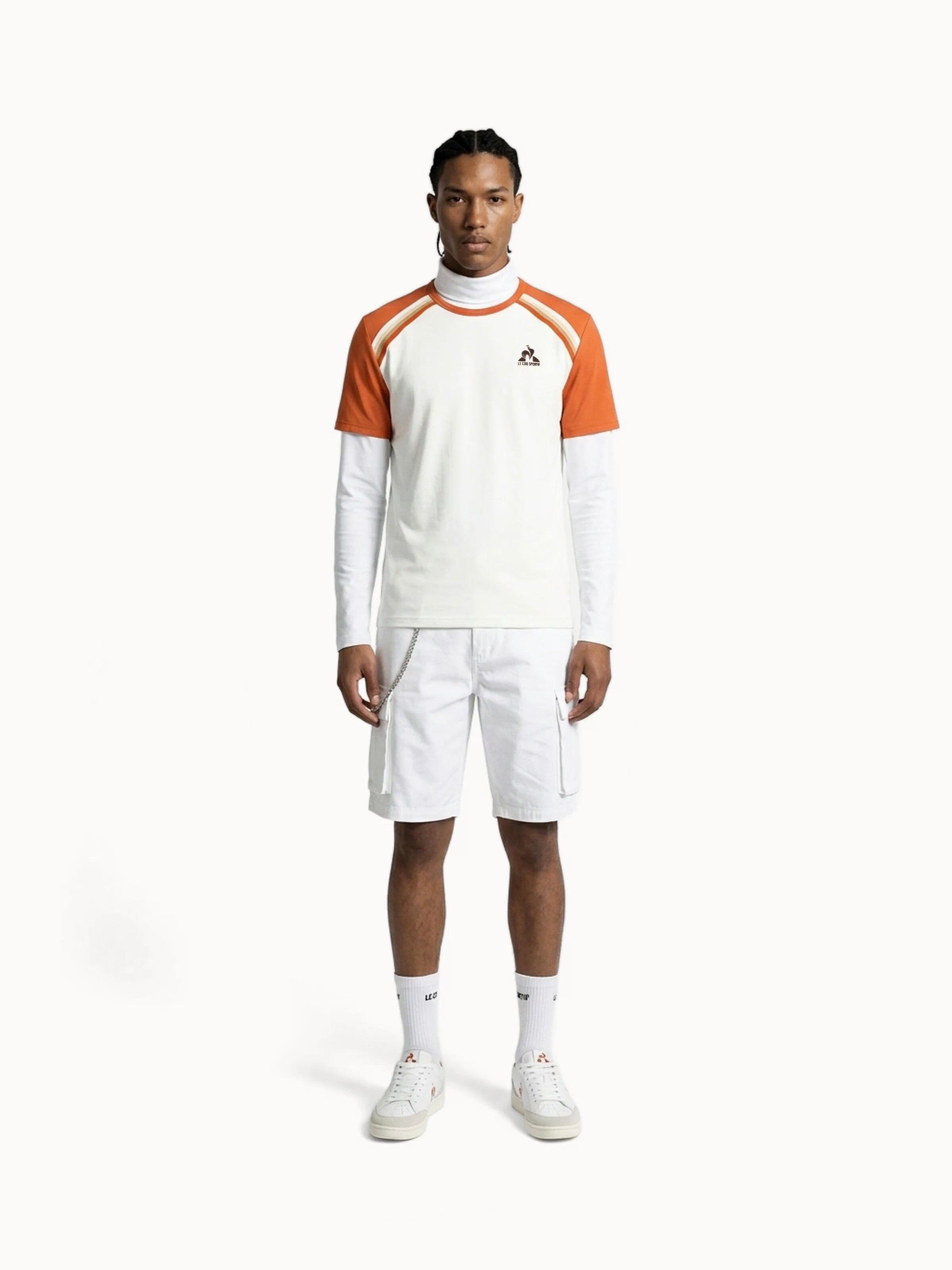 T-shirt en jersey de coton avec bandes rayées épaules Heritage 4/4