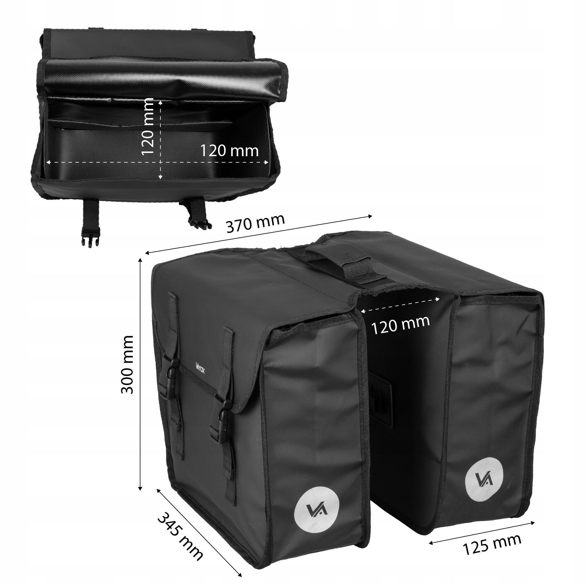 VAYOX VA0447 dubbele fietstas voor bagagedrager waterdicht 29L 5/8