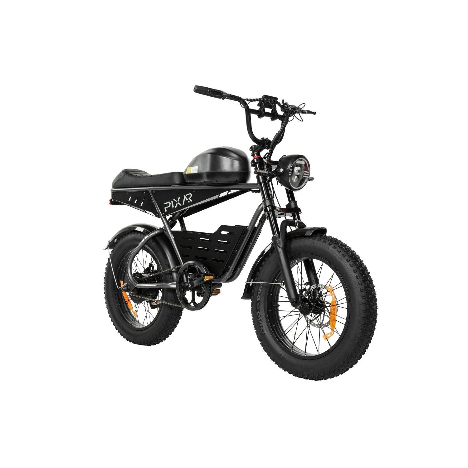 Pixar SUPER V 500W 48V 30AH 20x4 Bicicleta Elétrica Cinza Freio a Disco 2/5