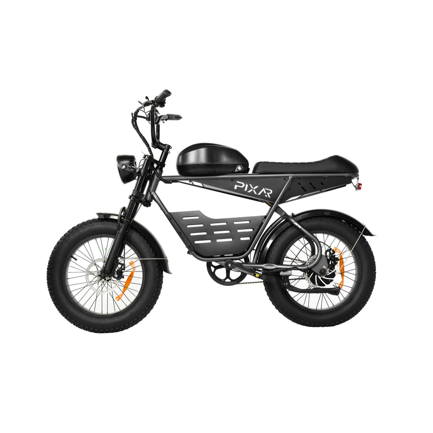 Pixar SUPER V 500W 48V 30AH 20x4 Bicicleta Elétrica Cinza Freio a Disco 4/5