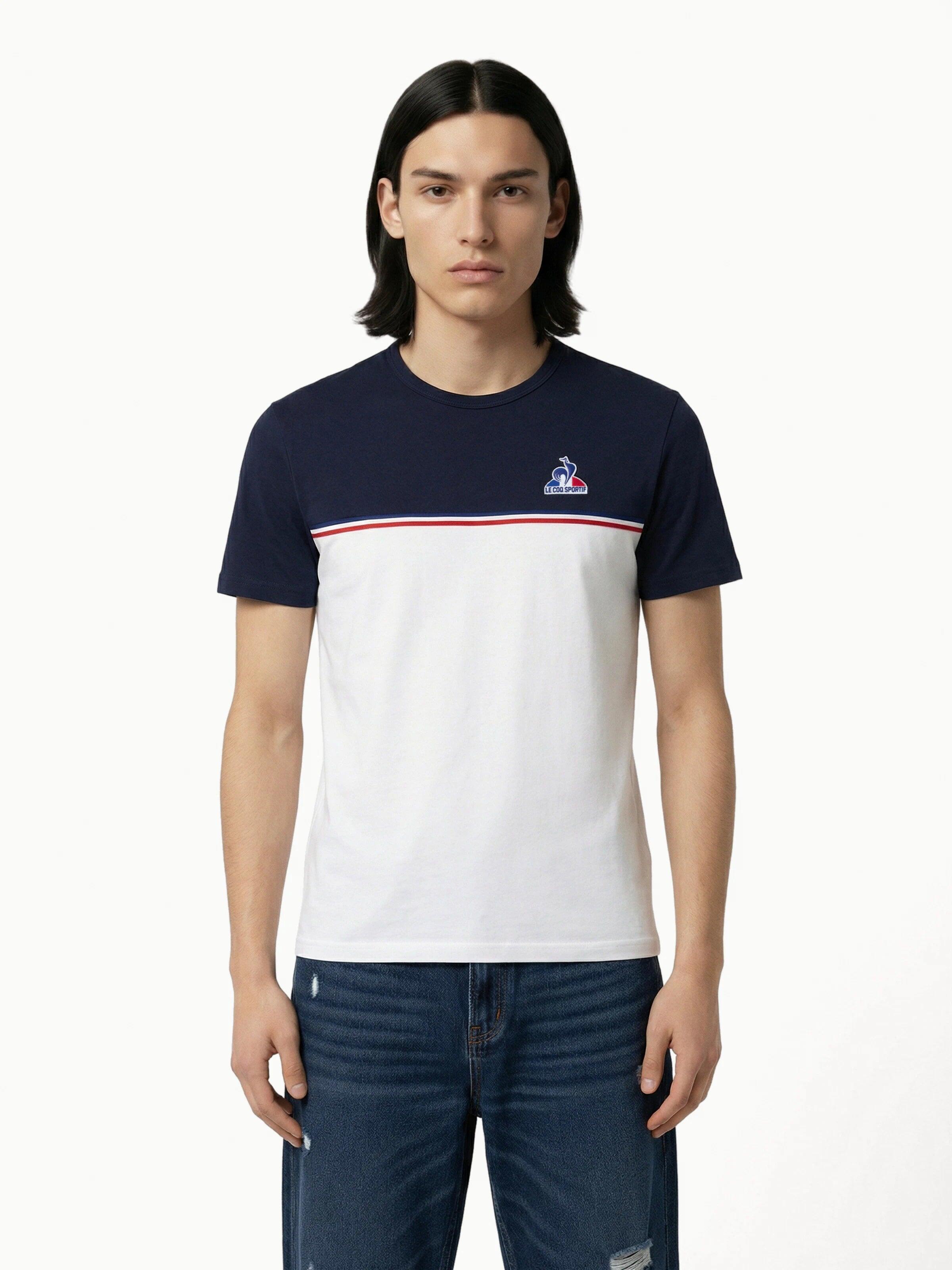 T-shirt en jersey de coton avec détail tricolore Tricolores 1/5