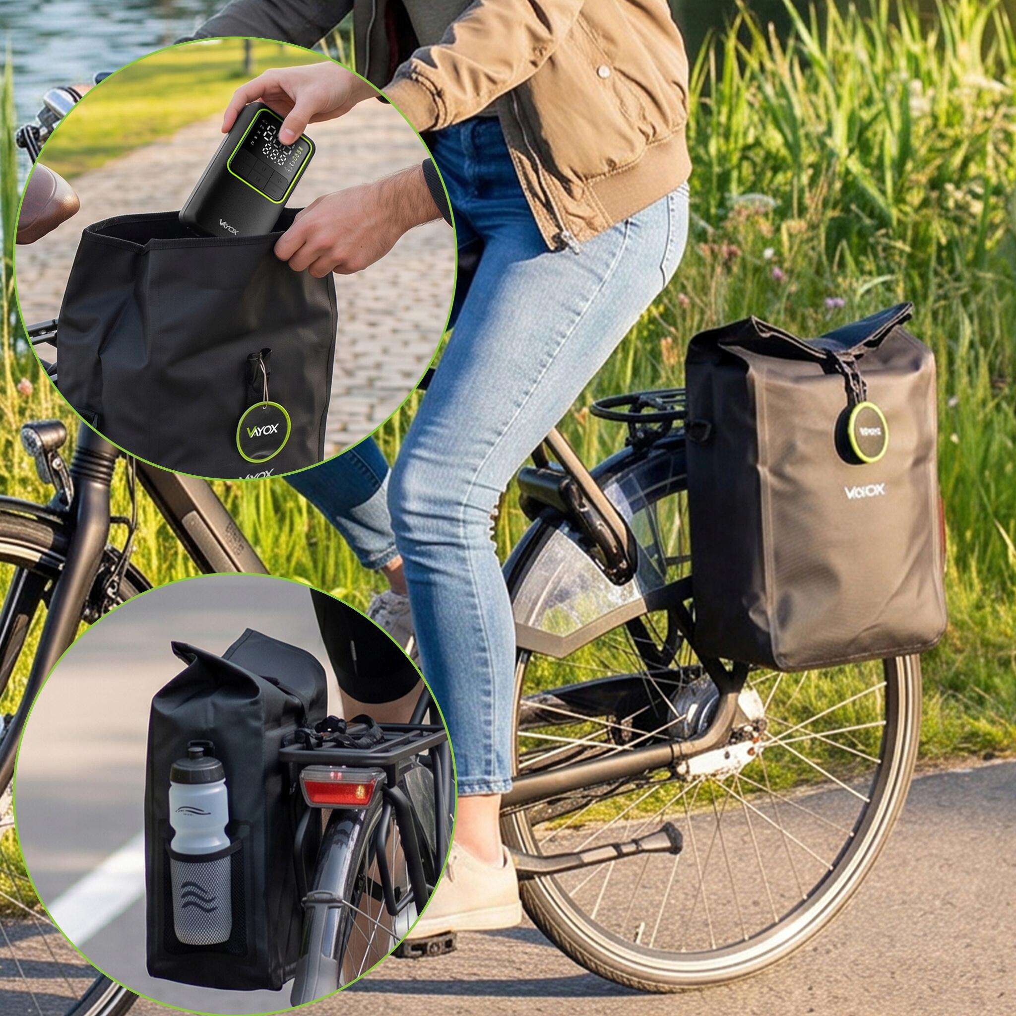 VAYOX VA0444 fietstas voor bagagedrager zijkant waterdicht 25L 2/8