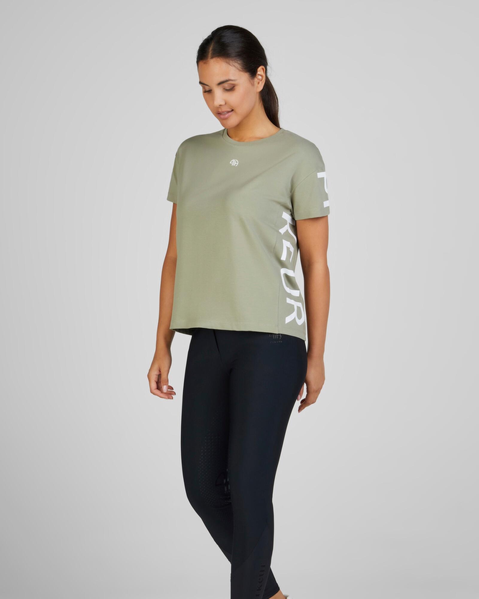 T-Shirt Damen Oversized light moss 5/7