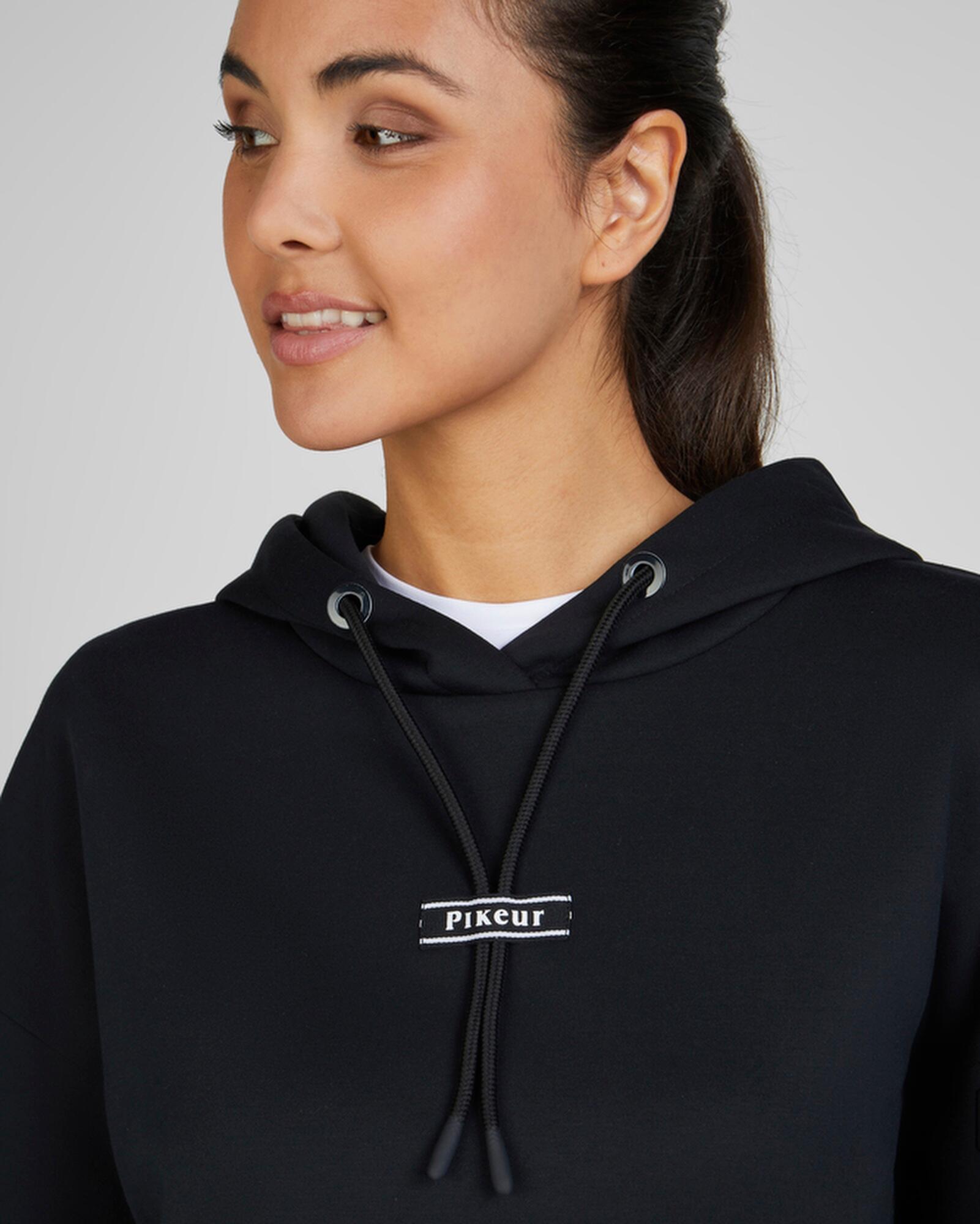 Hoodie Damen Sports  schwarz 3/7