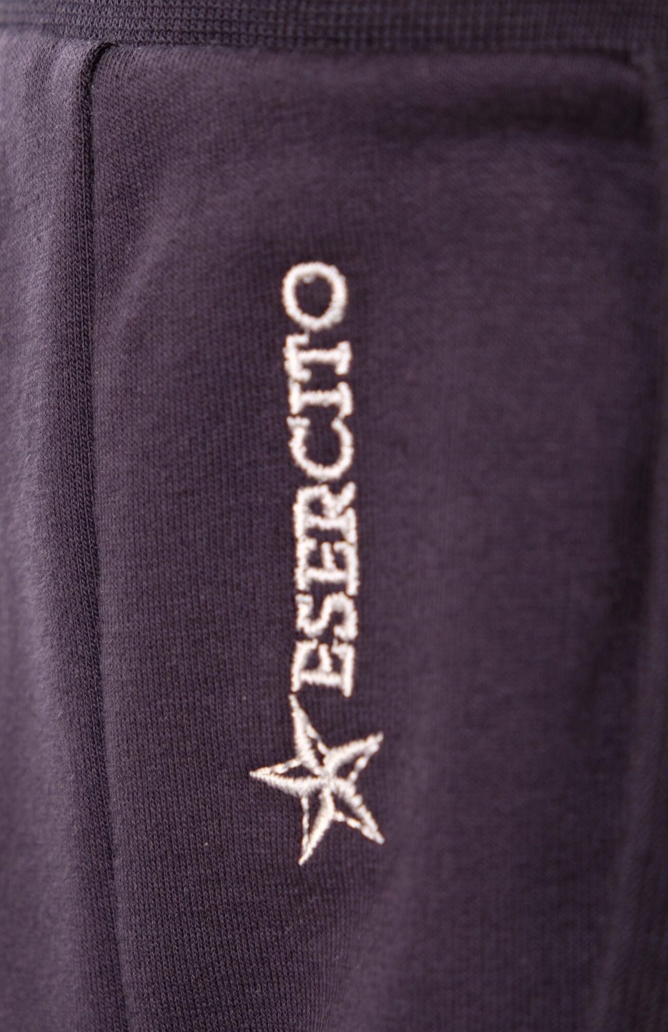 Pantaloni Esercito joggers con tasche blu donna 3/4