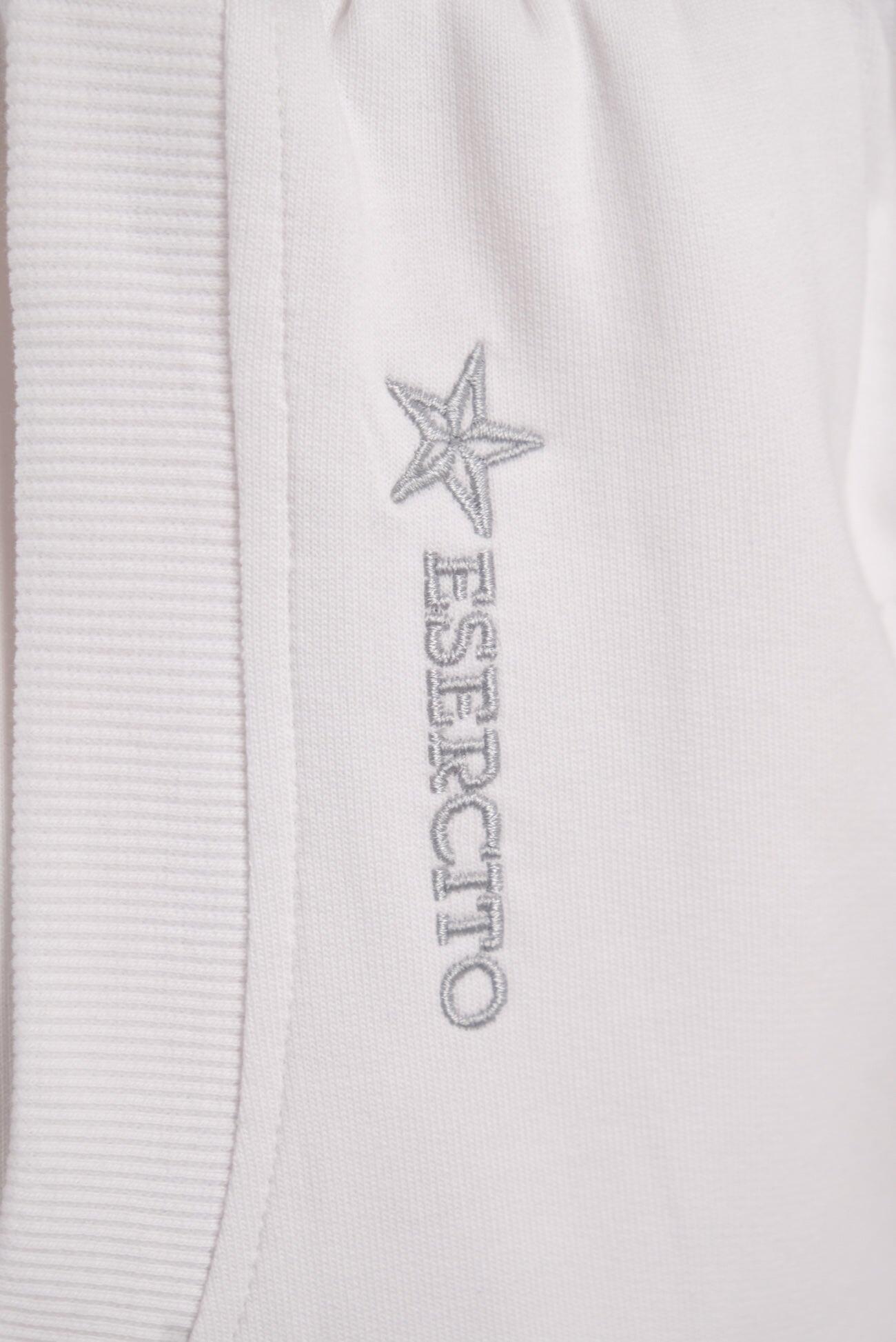 Pantaloni Esercito joggers con tasche bianchi uomo 3/4