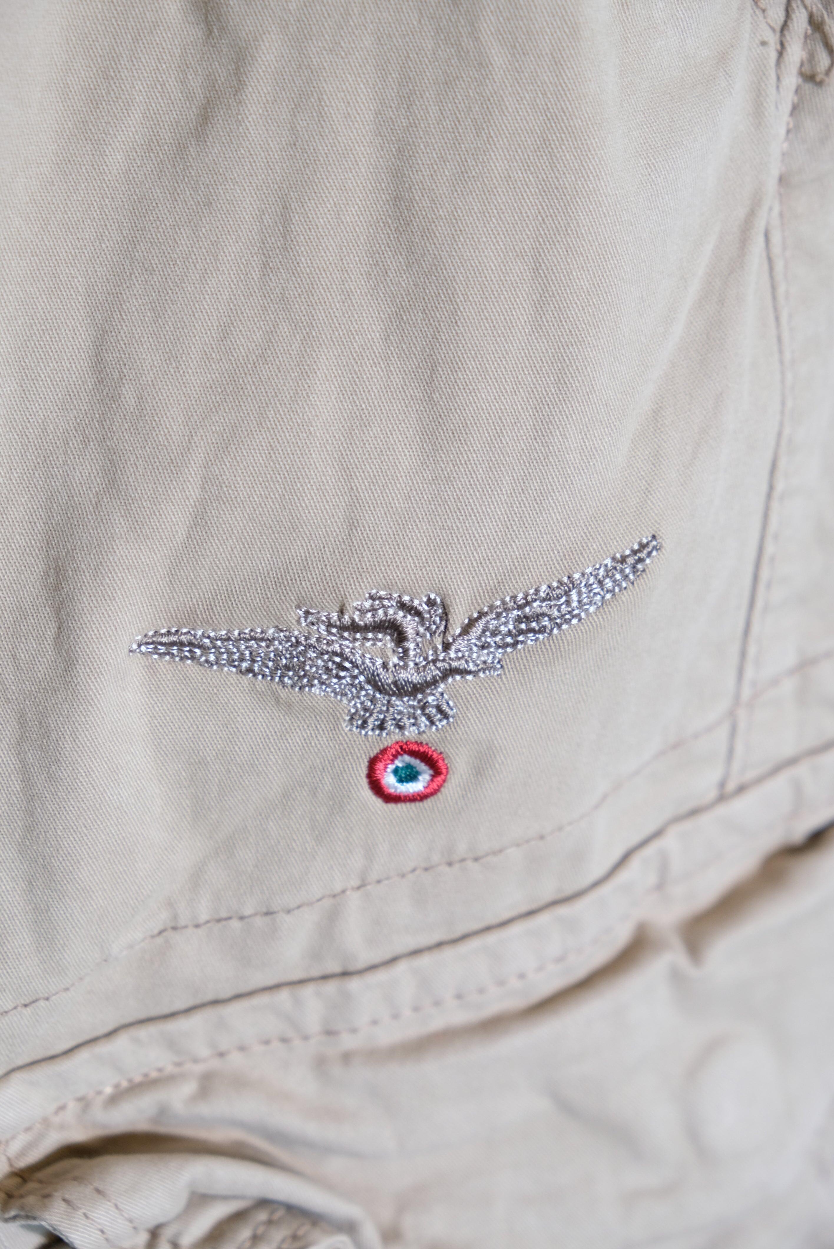 Pantaloni Aviazione Esercito cargo con tasconi khaki uomo 3/4
