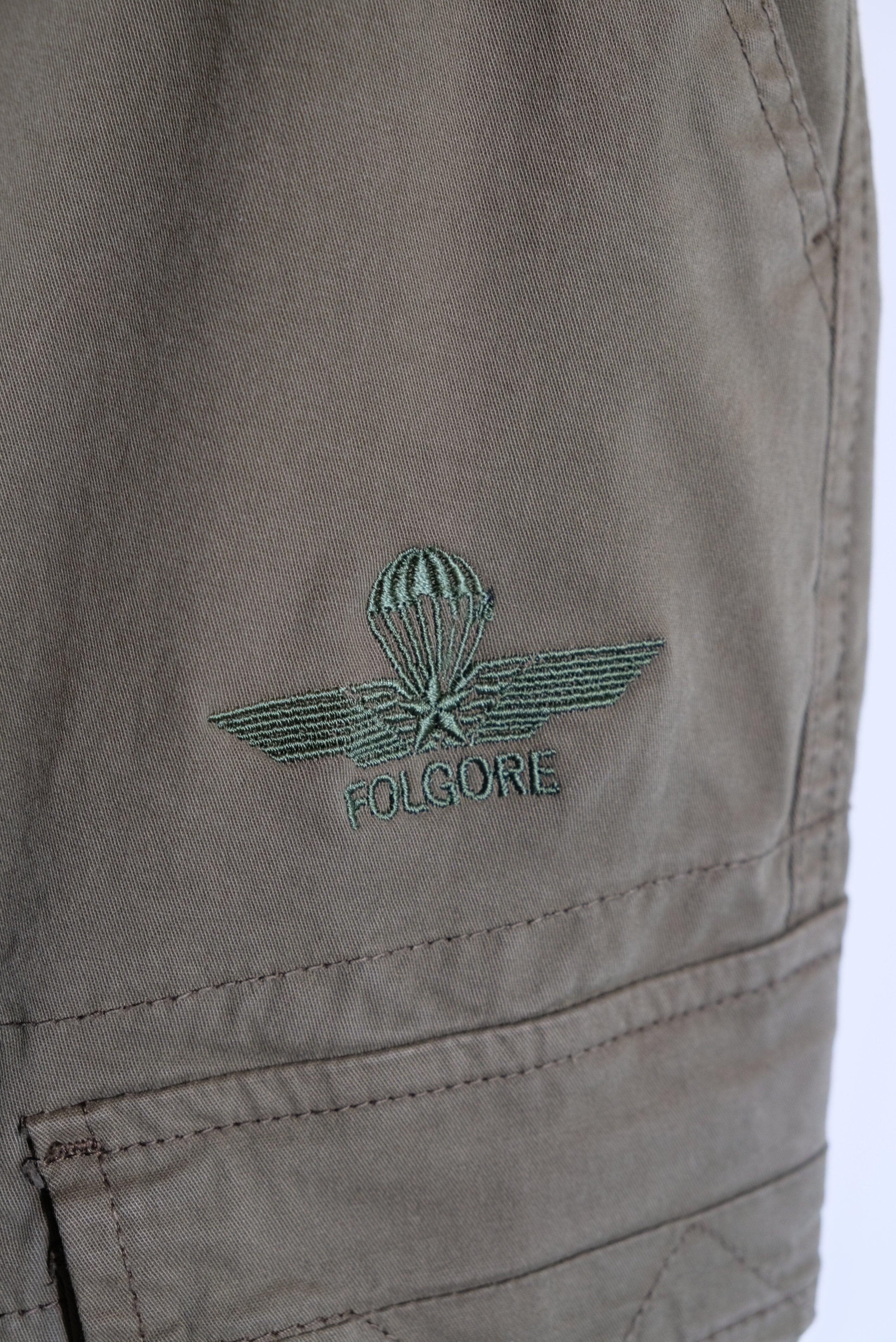 Pantaloni Folgore cargo con tasconi militare uomo 3/4