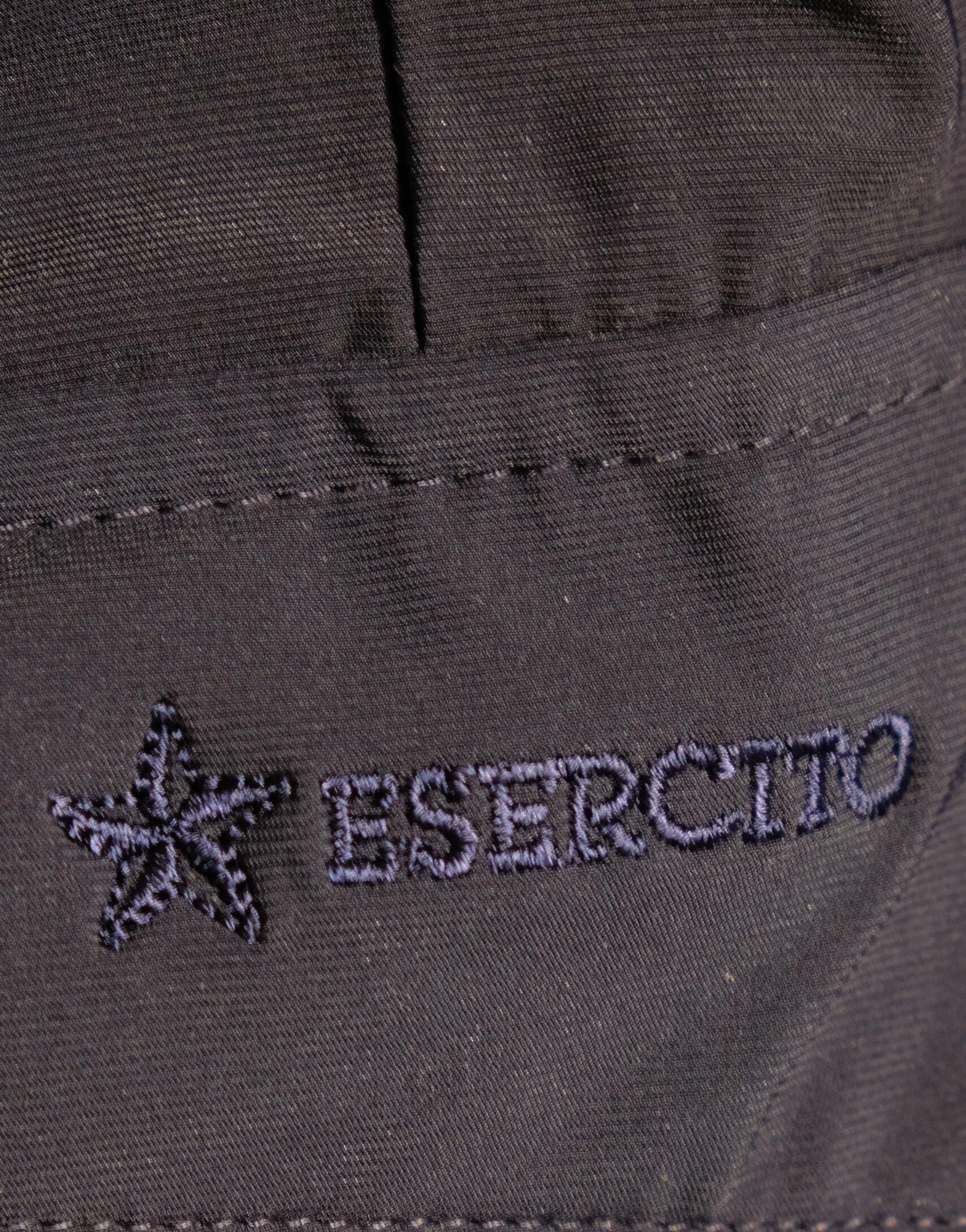 Pantaloni Esercito cargo con tasconi blu uomo 3/4