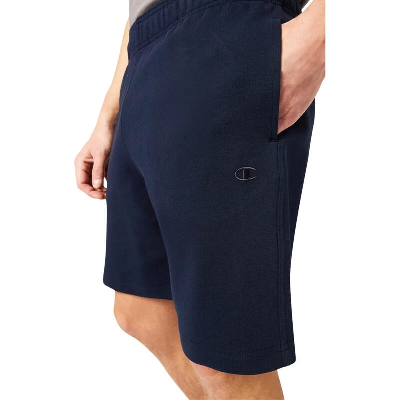 Champion Pantaloncini Uomo Leggeri in Cotone e Poliestere Blu 280g Sportivi L 2/3
