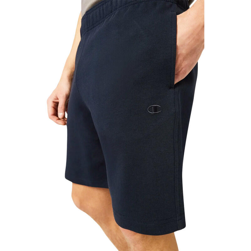 Champion Pantaloncini Uomo Leggeri in Cotone e Poliestere Nero 280g Sportivi L 3/3