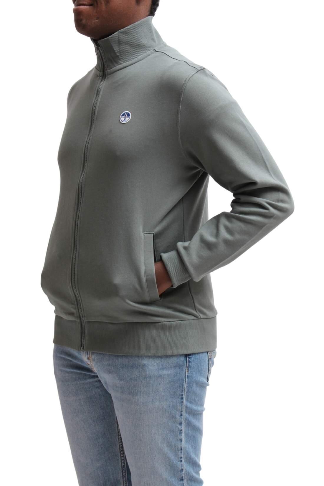 Felpa uomozip e logo 4/4