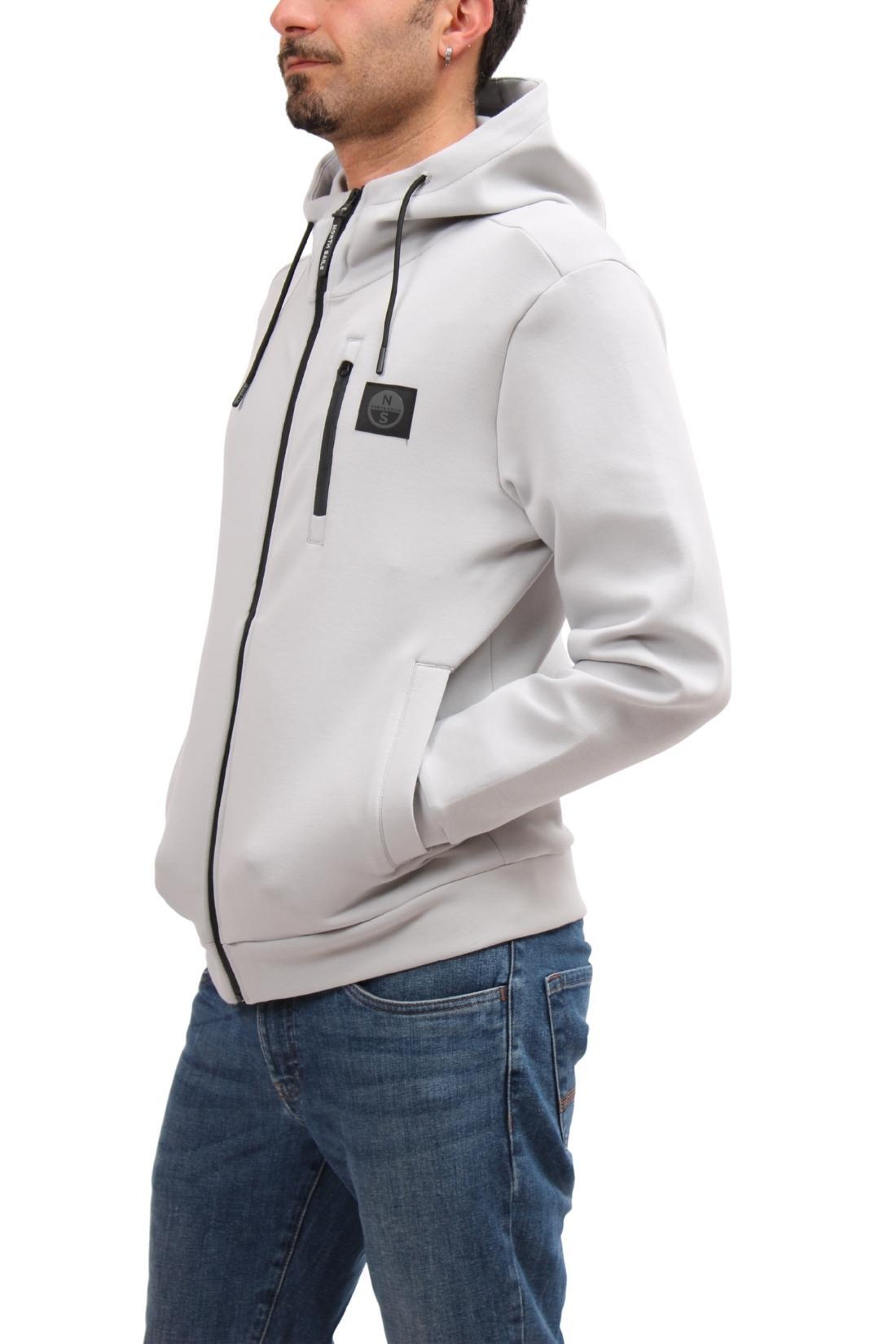 Felpa uomo con zip e patch logo 5/5