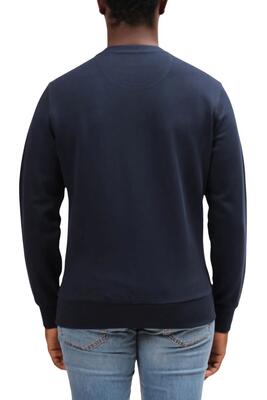felpa - abbigliamento - uomo - girocollo vestibilità regular logo - navy blue