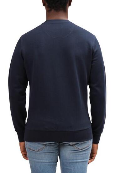 felpa - abbigliamento - uomo - girocollo vestibilità regular logo - navy blue