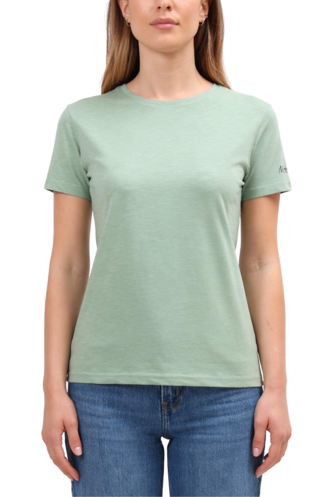 T-shirt donna in cotone organico fiammato 3/4