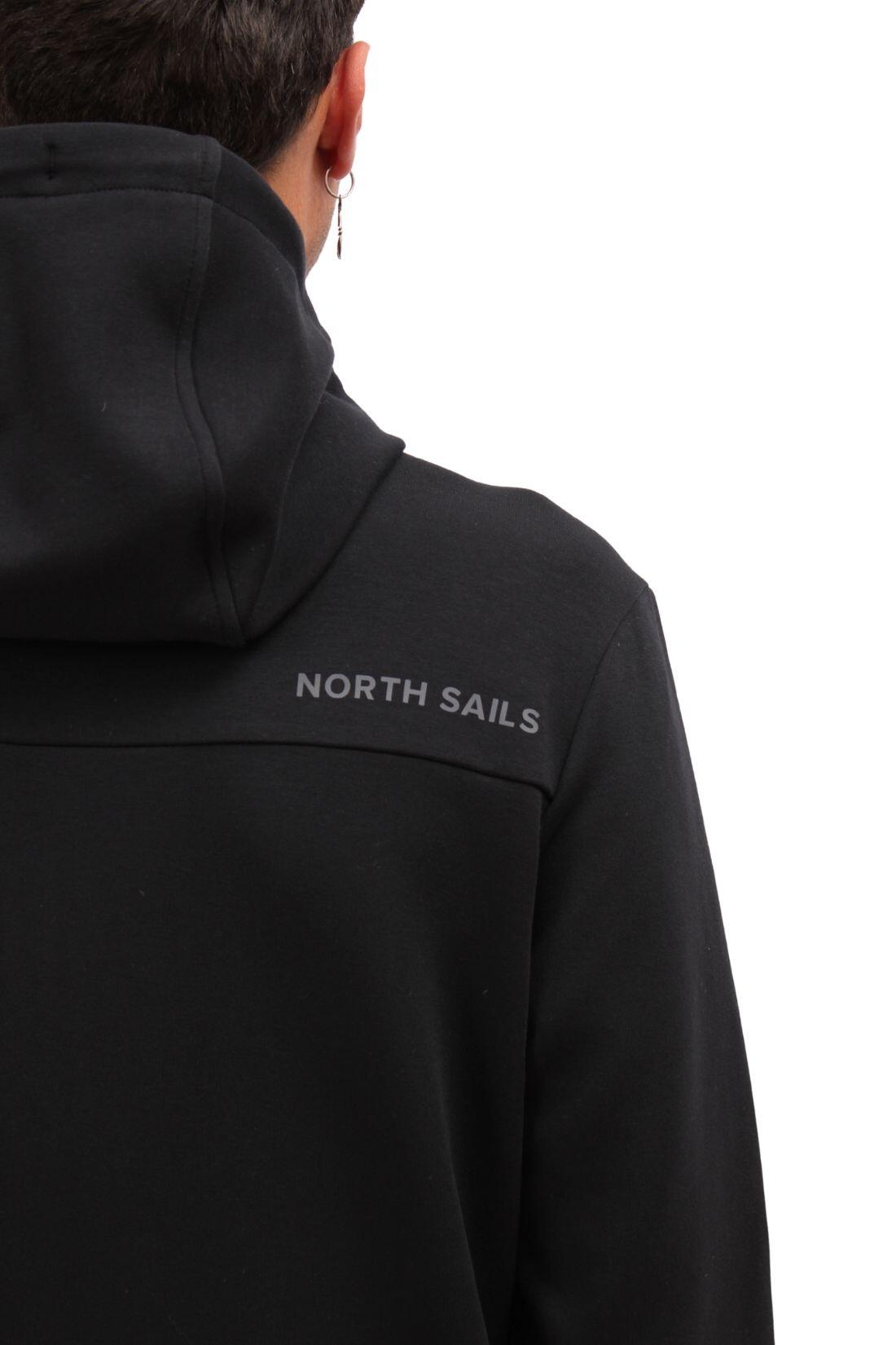 Sweatshirt met rits - Sportswear - Heren - Regular fit - Logo patch - Zwart 3/5