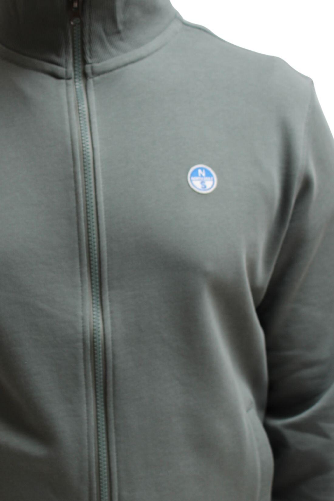 Felpa uomozip e logo 2/4