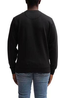 Felpa - Sportswear - Uomo - Girocollo Vestibilità regular Logo - Nero