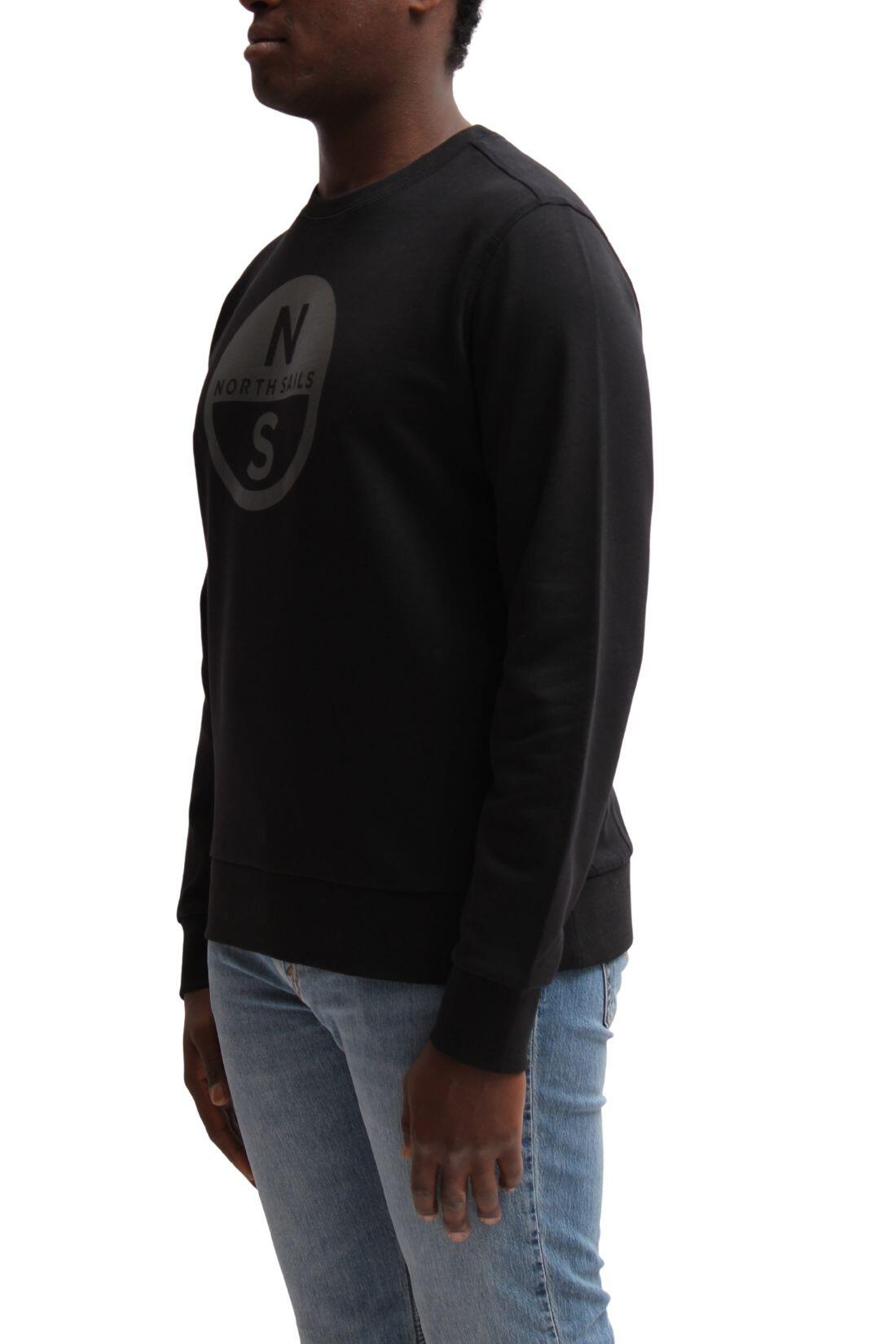 Herren - Sweatshirt - Rundhalsausschnitt - Regular fit - Schwarz 4/4