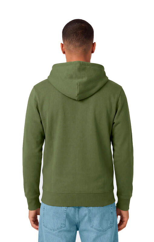 Champion Felpa Uomo Zip con Cappuccio Icons Regular Verde 310 g Logo XL 2/2