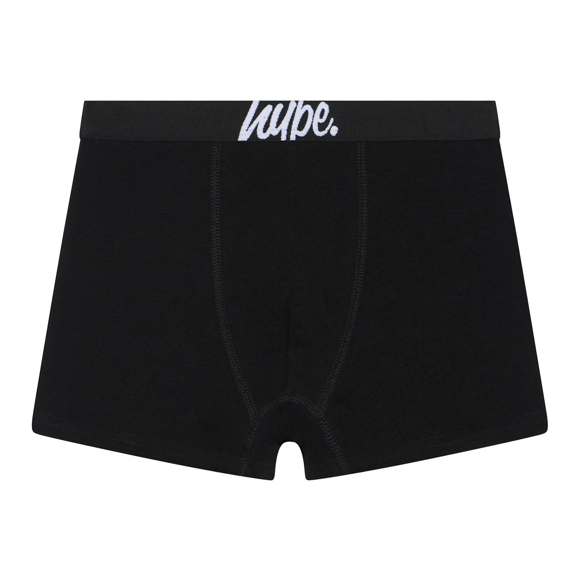 HYPE - 3 Boxers Garçon Noir Gris Bleu Marine Sous-vêtements Doux Respirants 3/5