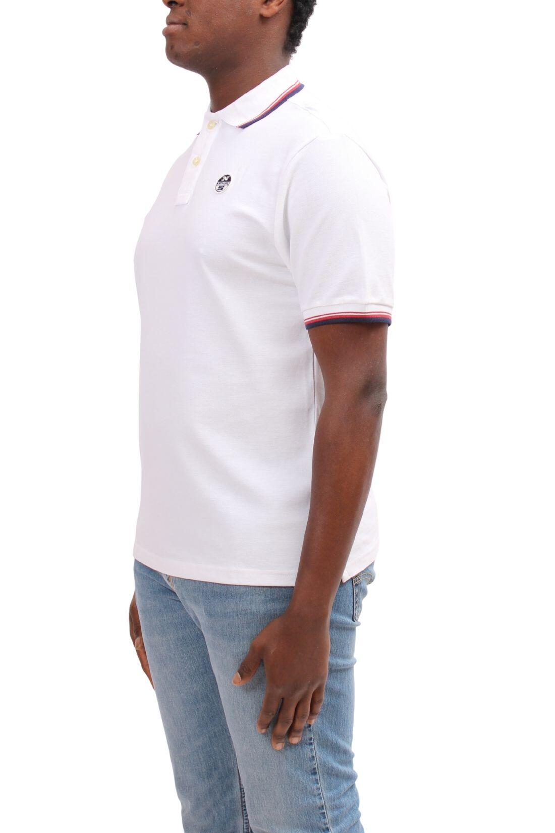 Polo - Deportivo - Hombre - Manga corta algodón - Blanco 4/4