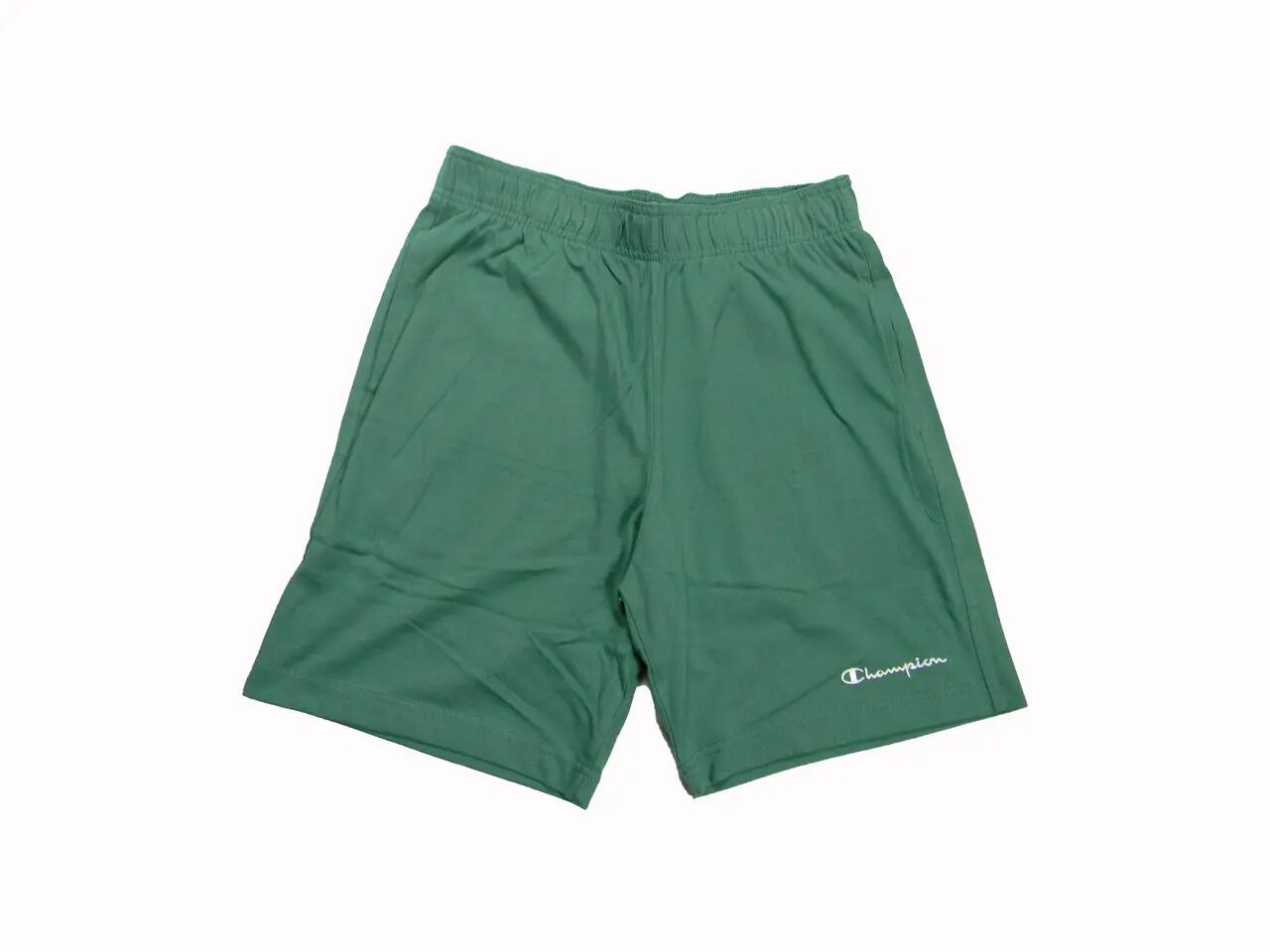 Bermuda uomo Champion Icons Jersey morbido vita elasticizzata coulisse Verde M 1/2