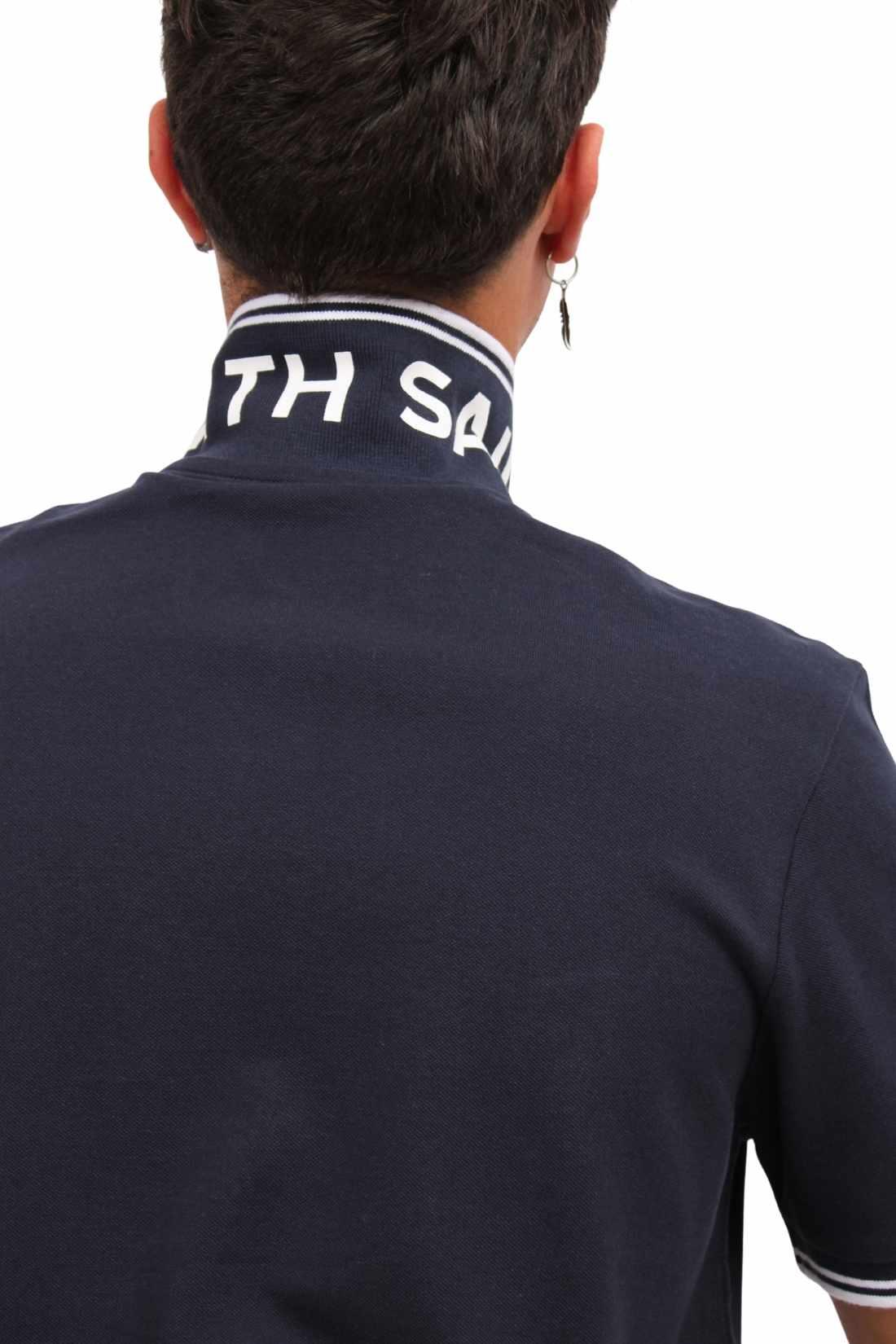 Polo - Sportswear - Homme - Manches courtes, col boutonné - Bleu 3/5