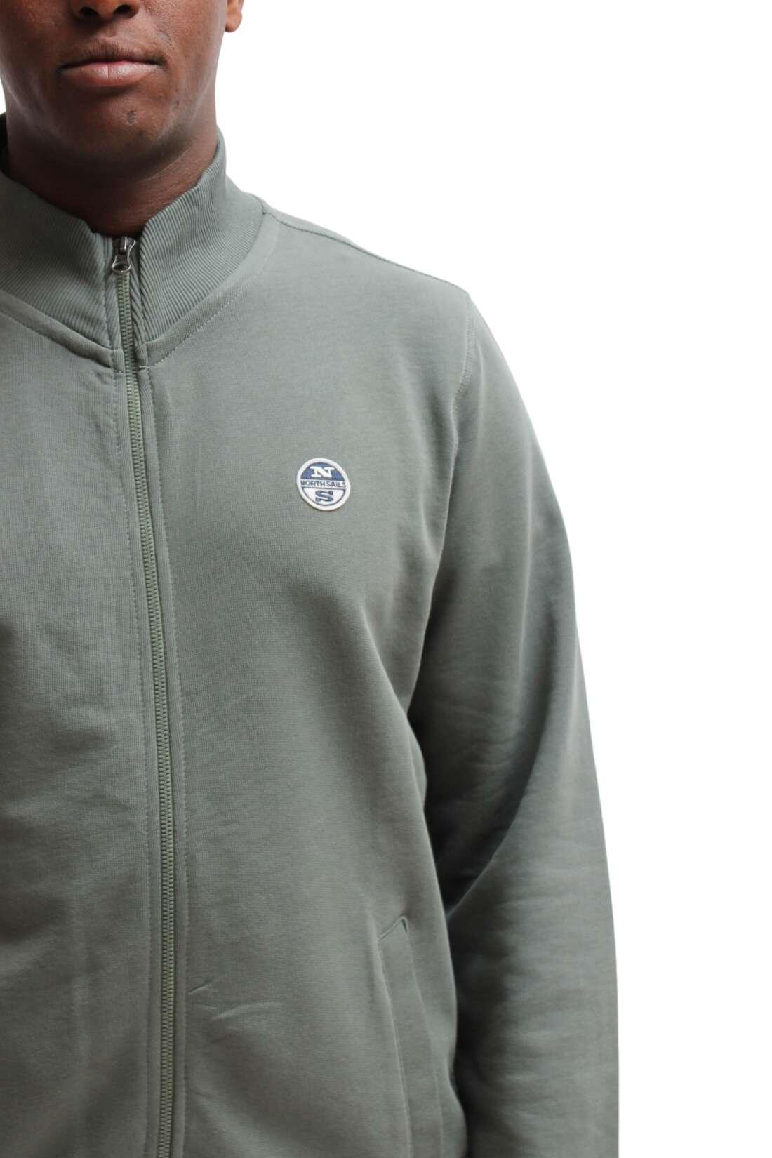 Felpa uomo con zip e logo 2/4