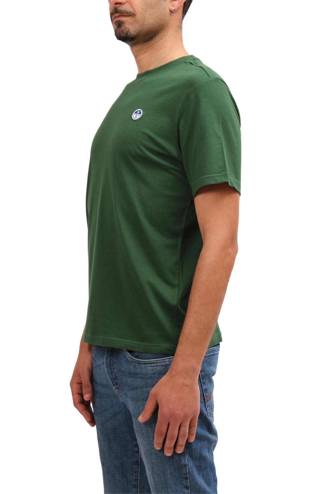 T-shirt - sportswear - Homme - Coupe regular, 100% coton - logo - vert foncé 4/4