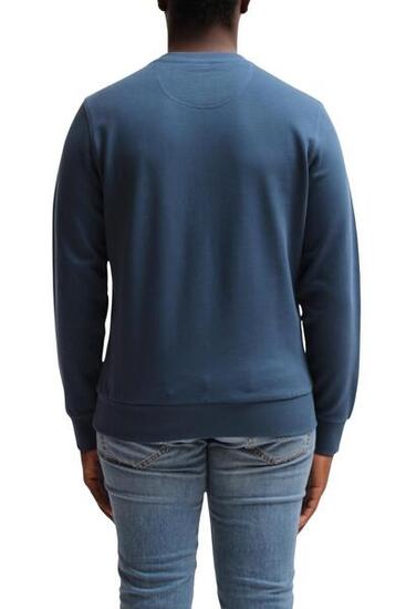 Felpa - Sportswear - Uomo - Girocollo - 100% cotone - Blu
