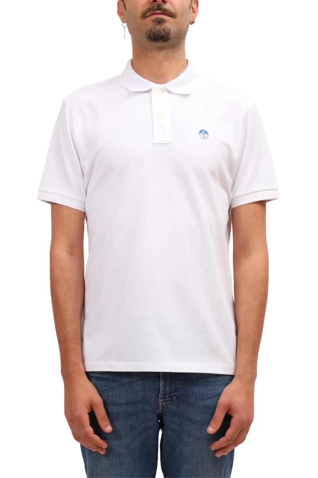 Herren - Sportswear - Polohemd - Kurzarm, Regular fit - Weiß 3/4
