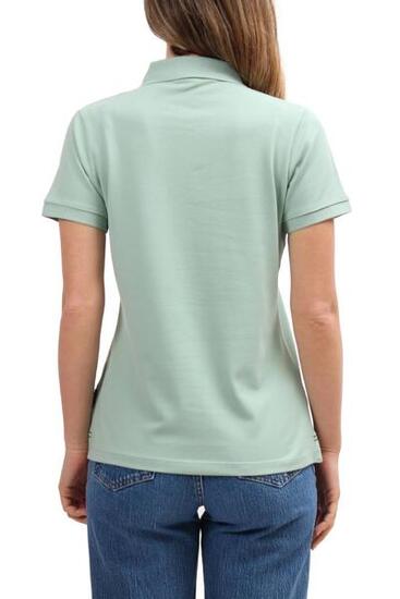 Polo femme en coton - manches courtes - coupe régulière - vert