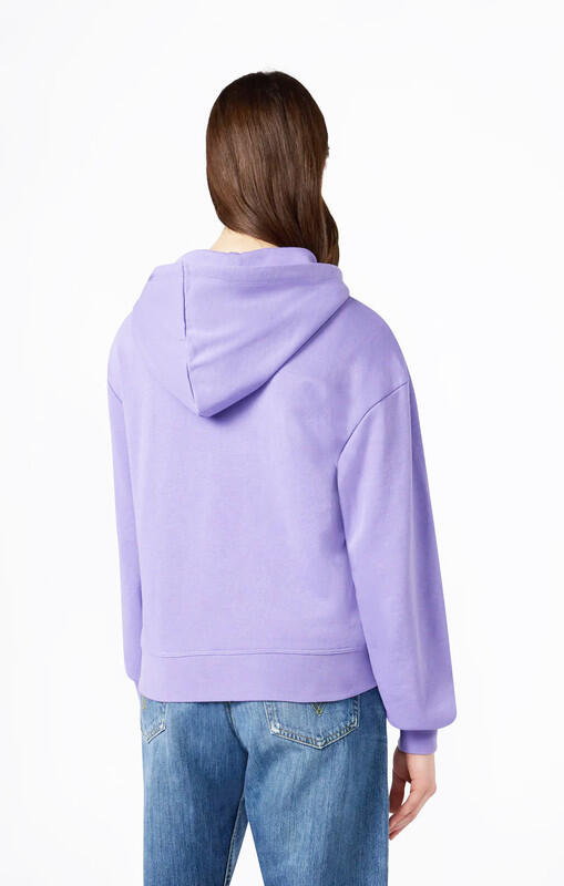 Champion Felpa Donna Oversize Cappuccio e Zip Icons Viola con Tasche Casual S 2/2