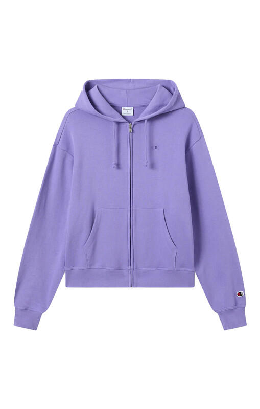 Champion Felpa Donna Oversize Cappuccio e Zip Icons Viola con Tasche Casual S 1/2