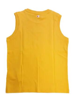 Champion Script Shop - Maglietta a Maniche Corte da Ragazzo,Giallo 12A 2/2