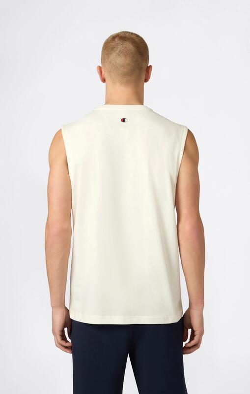 Champion T-shirt smanicata uomo Champion Icons in cotone – Relax Fit, Panna L 3/3