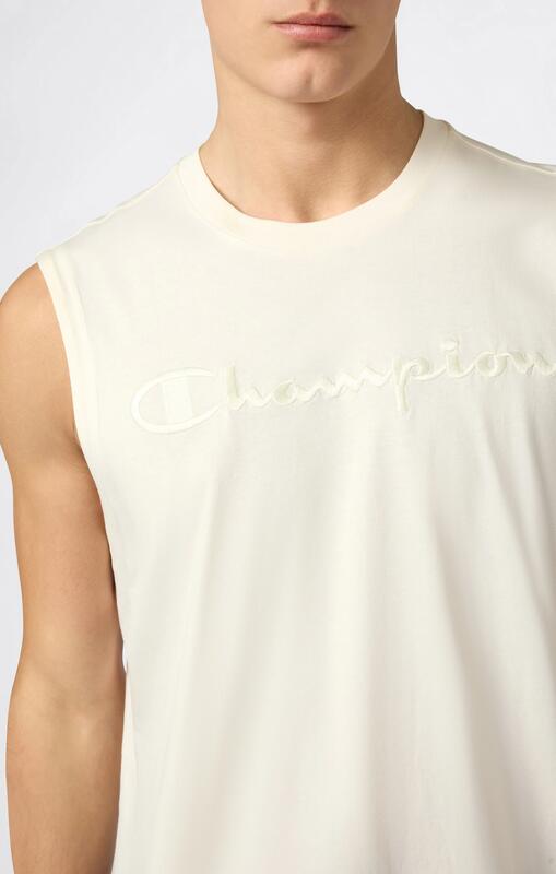 Champion T-shirt smanicata uomo Champion Icons in cotone – Relax Fit, Panna L 2/3
