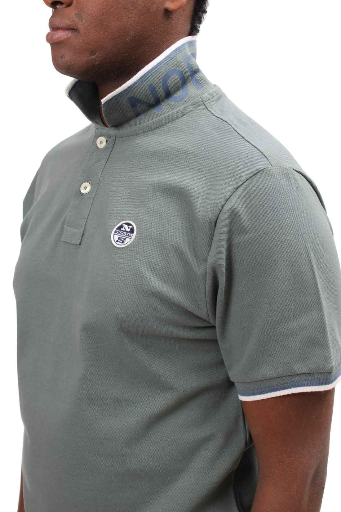 Polo uomo con profili a contrasto 2/4