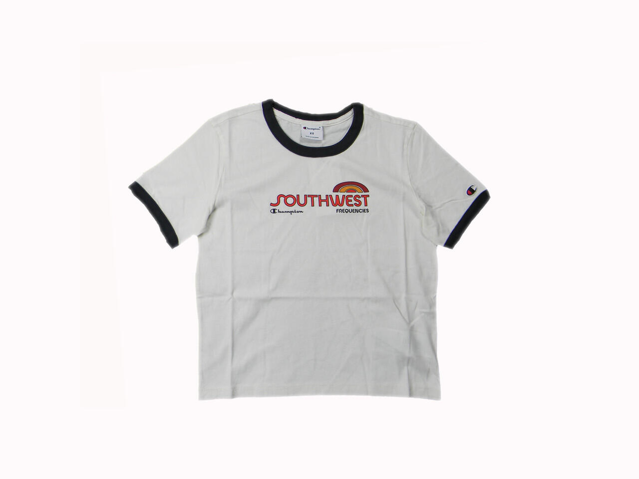 T-shirt crop donna Champion girocollo – top manica corta casual Panna XS 1/1