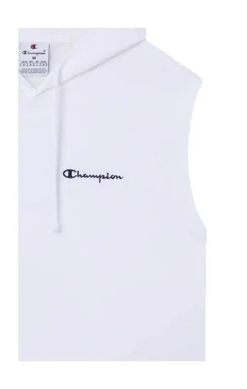 Canotta con cappuccio uomo Champion Icons Jersey di cotone leggero Bianco M 3/3