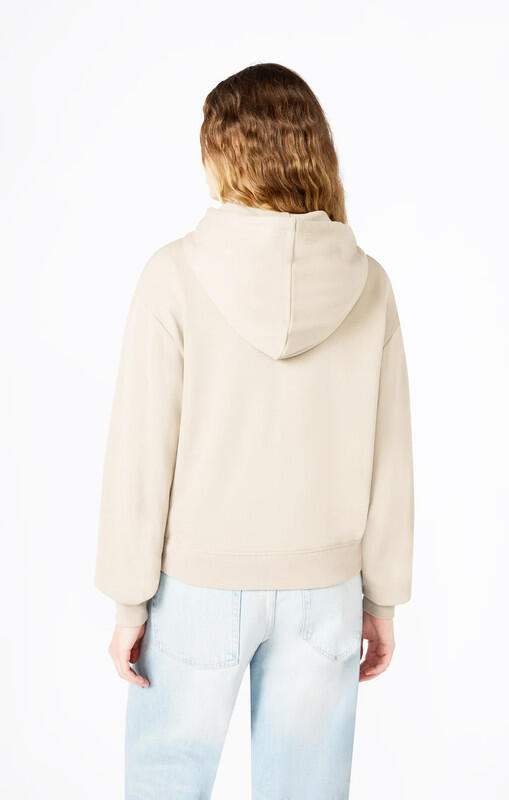 Champion Felpa Donna Oversize Cappuccio e Zip Icons Beige con Tasche Casual XS 2/2