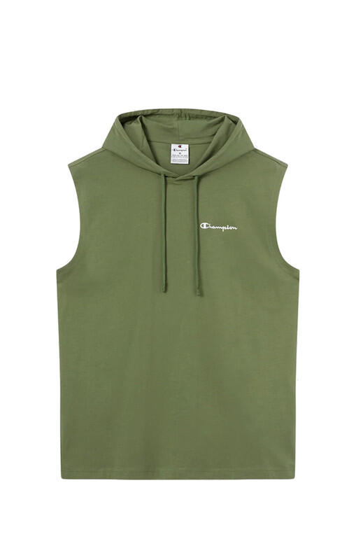 Canotta con cappuccio uomo Champion Icons Jersey di cotone leggero Verde M 1/2